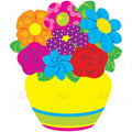 T10077 BOUQUET FLOWER CUTOUT - Approximately 6’’ - Accent