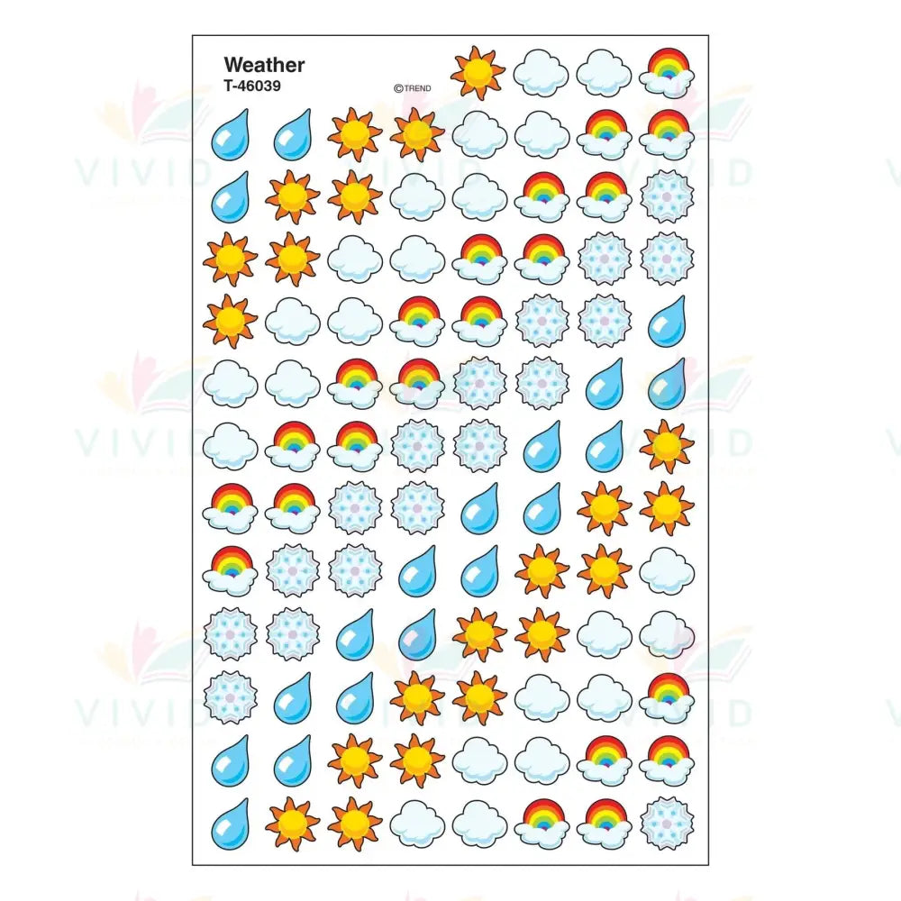 T46039 Weather Stickers -.5’’ - Classroom Management and Teacher Aid