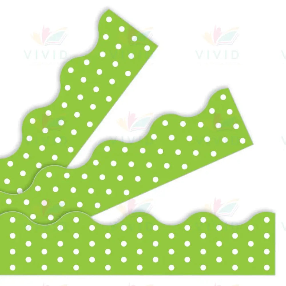 T92664 LIME POLKA DOT BORDER - Bulletin Trimmers