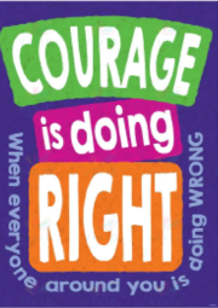 TA67069 Courage Poster - 12x18 - Inspirational Quotes English