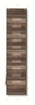 TCR20331 Dark Wood 10 Pocket File Storage Pocket Chart - 14x58’’ - Calendars