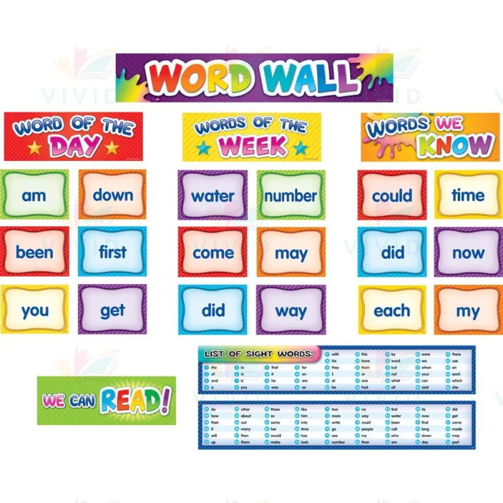 TCR20845 First 100 Words - Learning Charts English