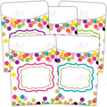TCR2736 Confetti Library Pockets - 3x5’’ - Classroom Management and Teacher Aid