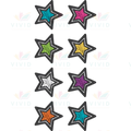 TCR3556 Chalkboard Brights Stars Mini Stickers -.5’’ - Classroom Management and Teacher Aid