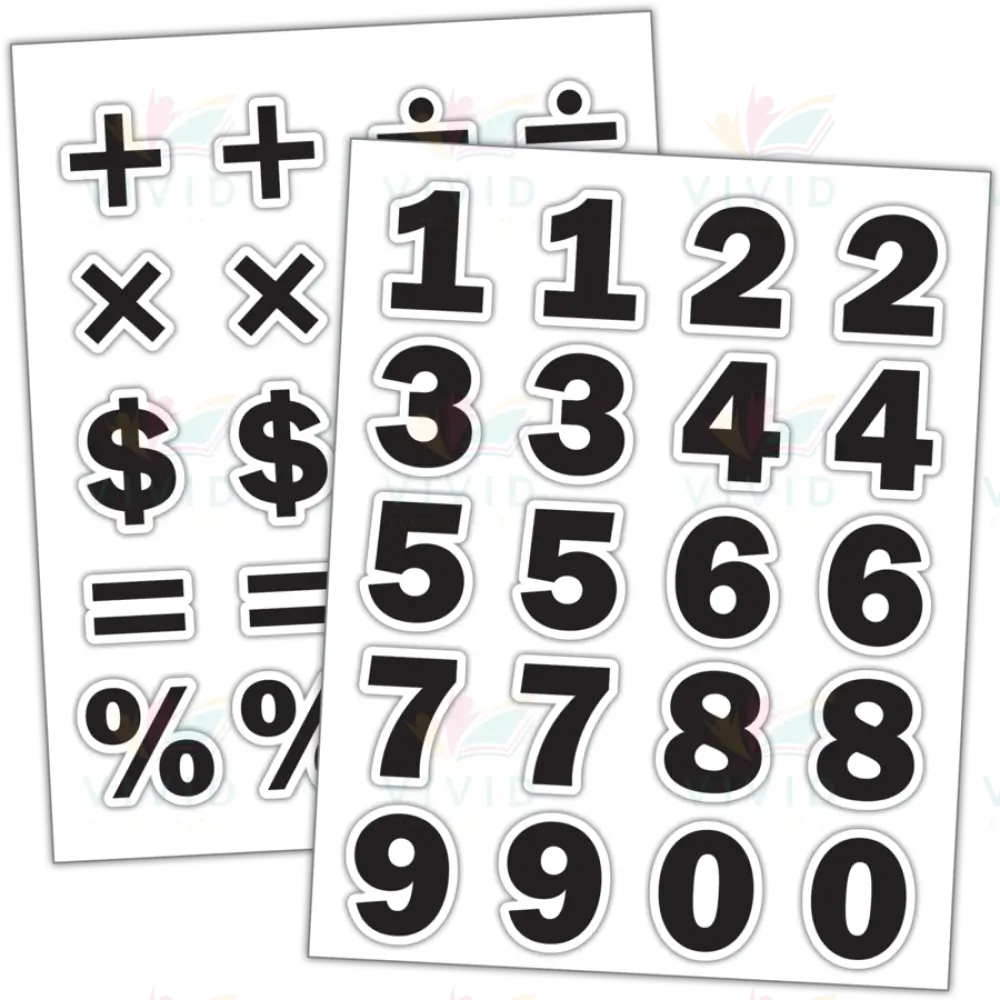 TCR3558 Black Numbers Stickers - 1’’ - Classroom Management and Teacher Aid