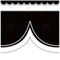 TCR3953 Black with White Scalloped Die-Cut Border Trim - Bulletin Trimmers