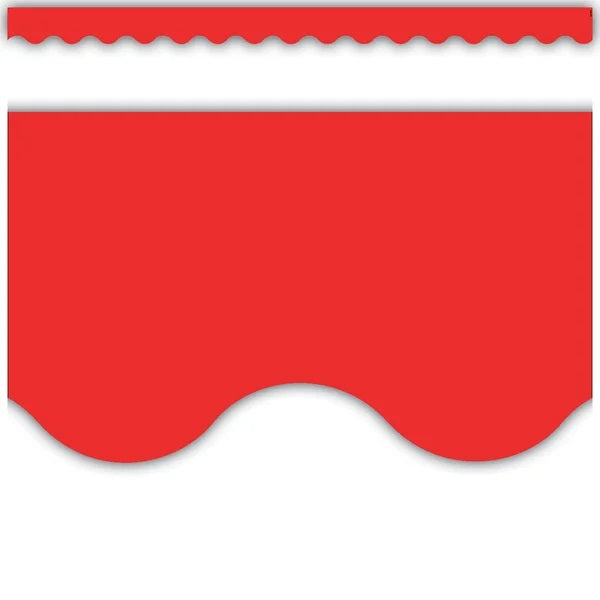 TCR4174 RED SCALLOPED BORDER