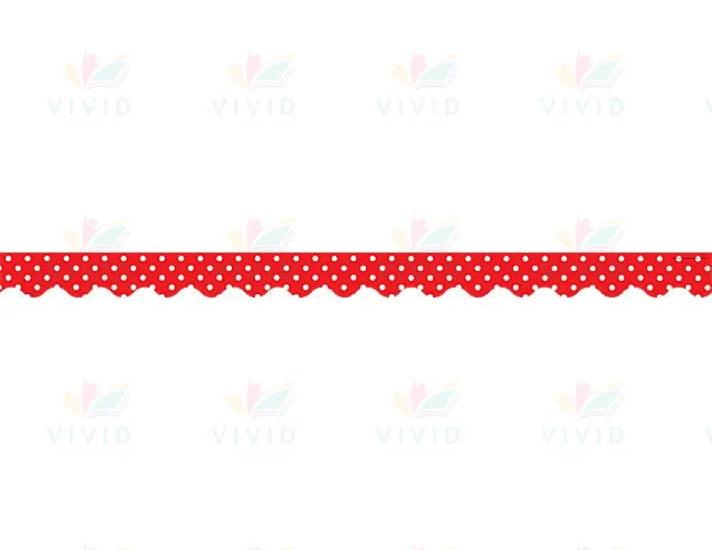 TCR4665 RED POLKA DOTS BORDER - Bulletin Trimmers