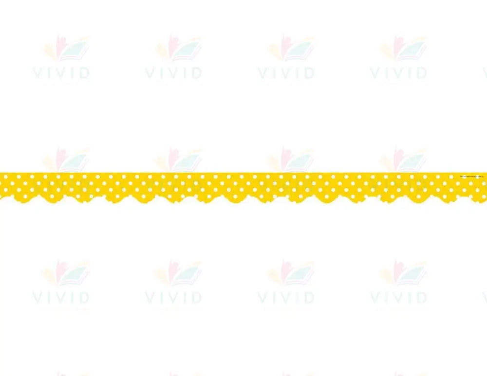 TCR4668 YELLOW POLKA DOT BORDER - Bulletin Trimmers