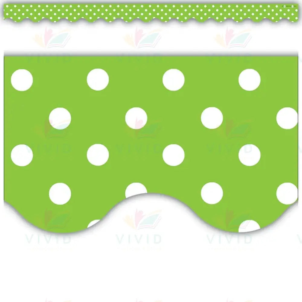 TCR4669 GREEN POLKA DOT BORDER - Bulletin Trimmers