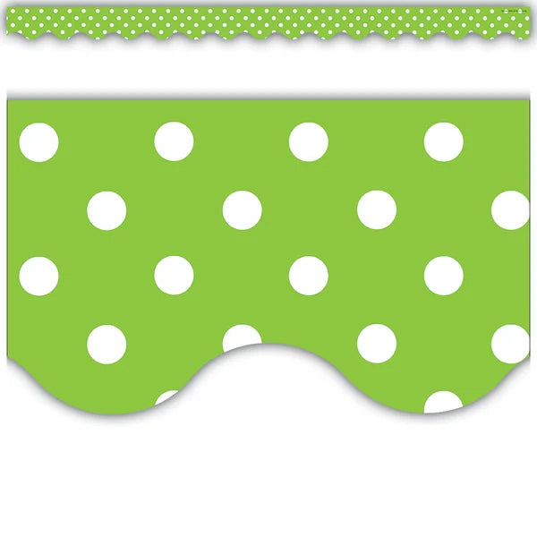 TCR4669 GREEN POLKA DOT BORDER