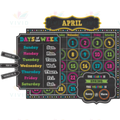 TCR5615 Chalkboard Full Calendar - Calendars