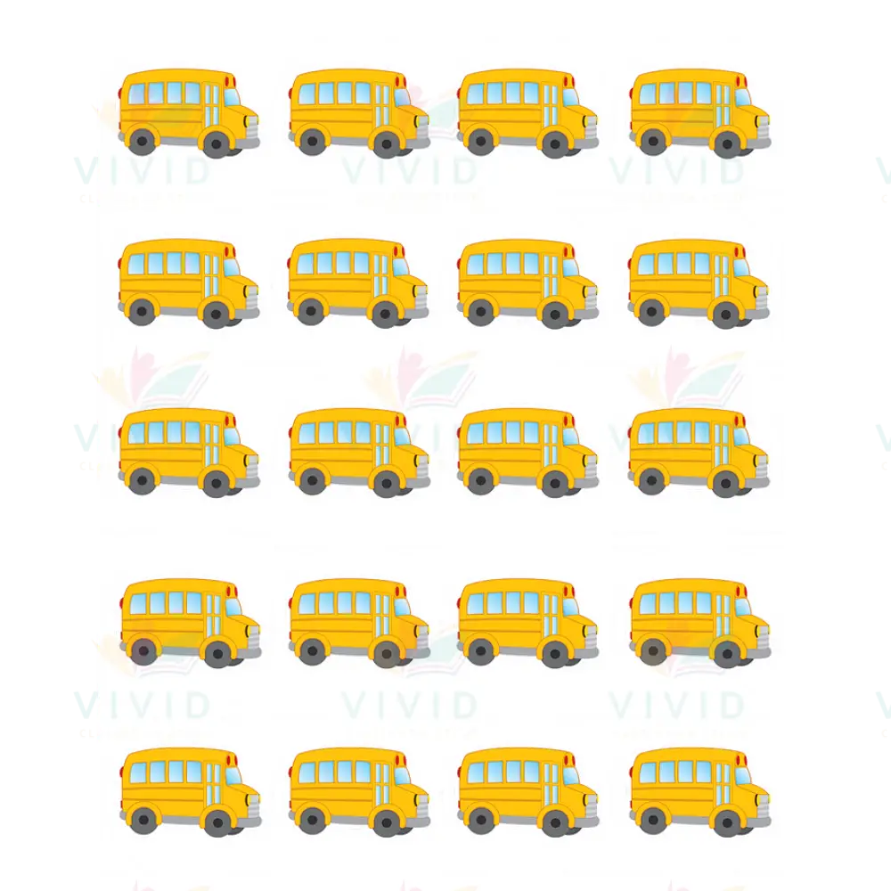 TCR5651 Bus Stickers - 1’’ - Classroom Management and Teacher Aid