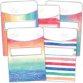 TCR5816 WaterColor Library Pockets - 3x5’’ - Classroom Management and Teacher Aid