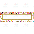 TCR5886 Confetti Name|Desk Plates - 3.5x11.5’’ - Classroom Management and Teacher Aid