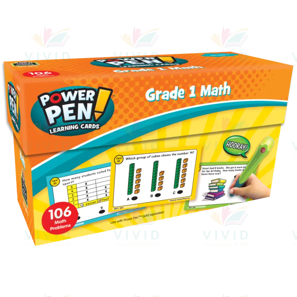 TCR6011 Power Pen Math Cards - Classroom Management and Teacher Aid