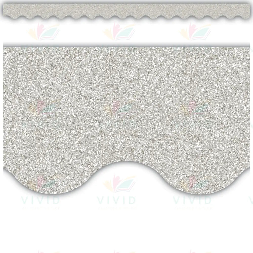 TCR77017 SILVER SPARKLE BORDER - Bulletin Trimmers