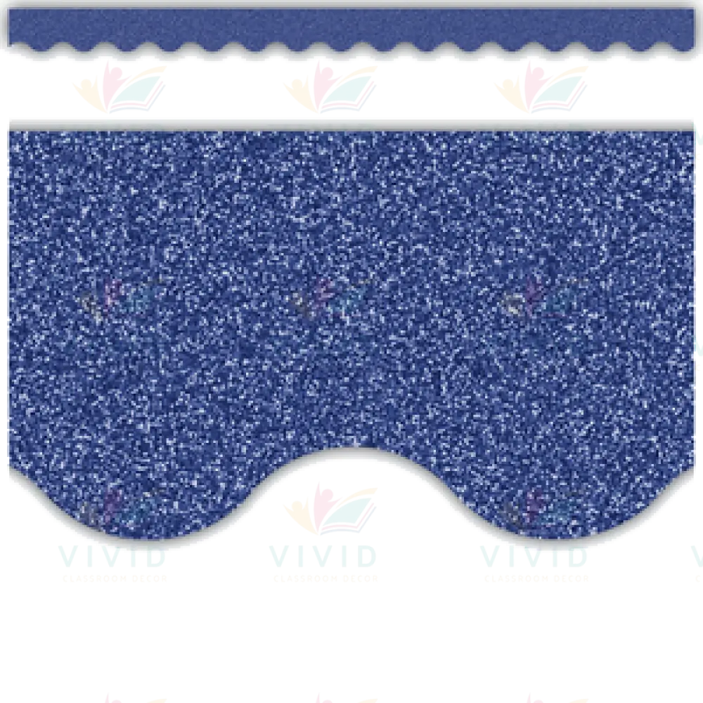 TCR77030 BLUE SPARKLE BORDER - Bulletin Trimmers
