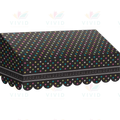 TCR77184 BLACK POLKA DOT AWNING - 24’’ W x 12½’ H x 8’’ D. - Paper Awnings