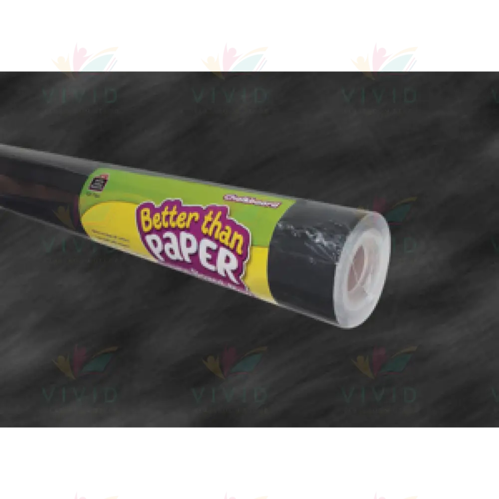 TCR77363 Chalkboard Better Than Paper Bulletin Board Roll - 4x12 ft - Bulletin Roll Paper