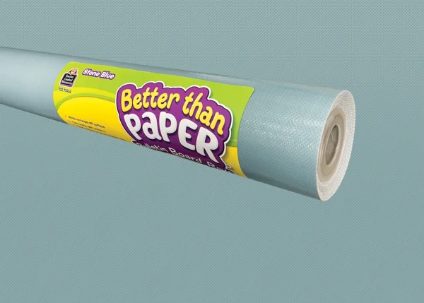 TCR77434 STONE BLUE BETTER THAN PAPER BULLETIN BOARD ROLL