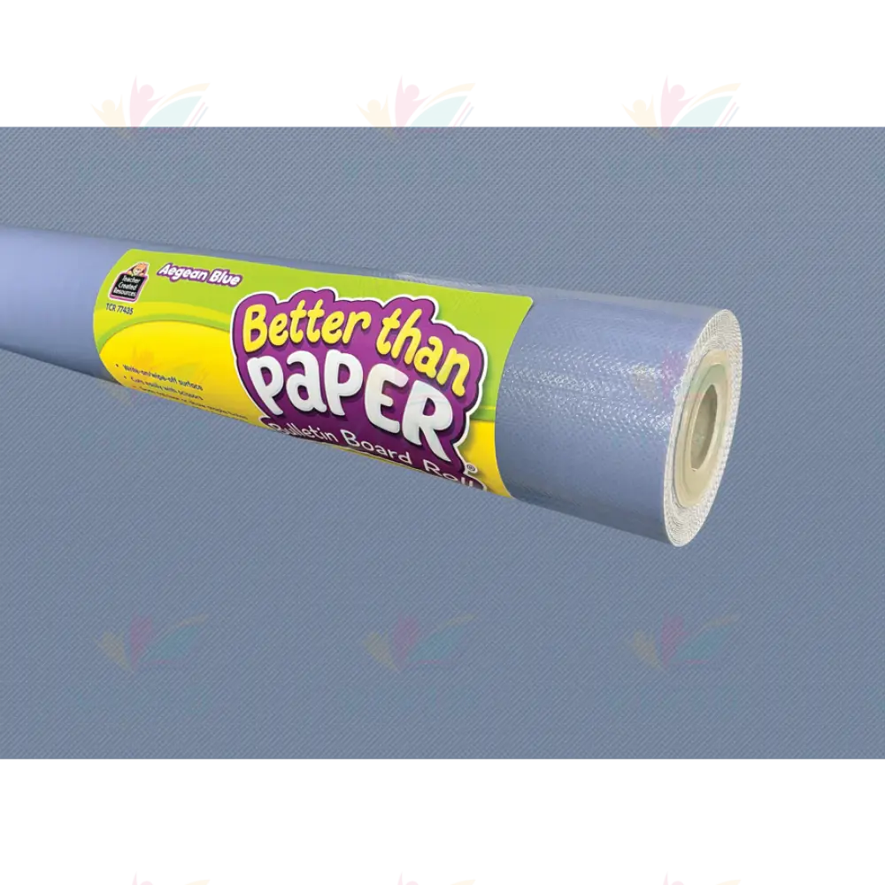 TCR77435 Aegean Blue Better Than Paper Bulletin Board Roll - 4x12 ft - Bulletin Roll Paper