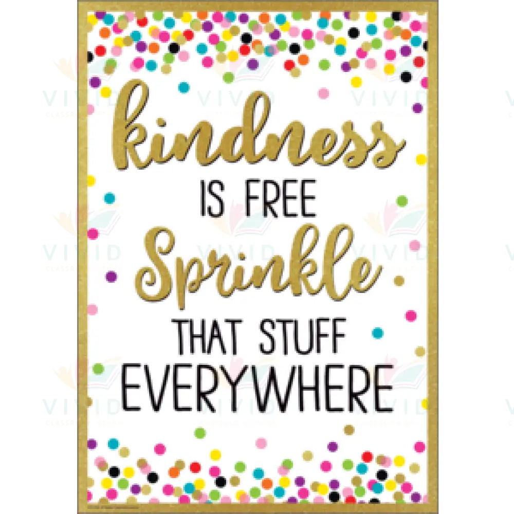 TCR7946 Kindness is free Poster - 12x18 - Inspirational Quotes English