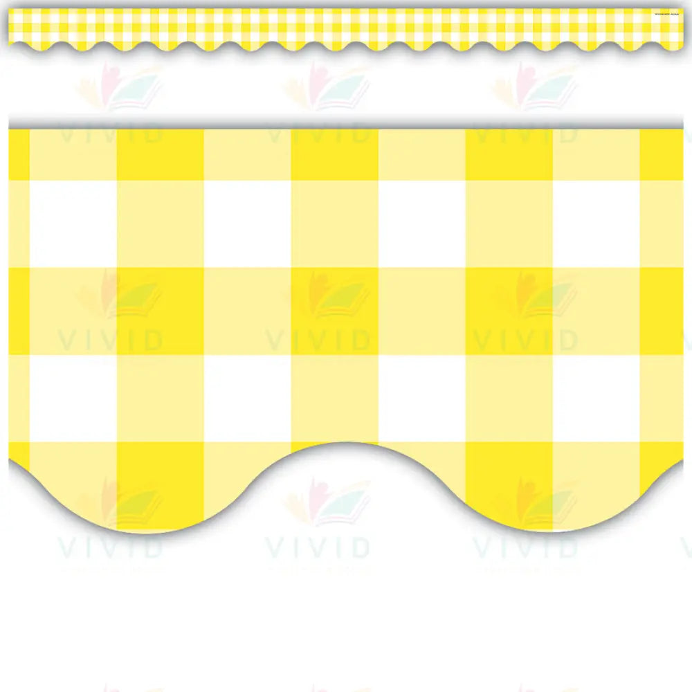 TCR8500 YELLOW CHECKED BORDER - Bulletin Trimmers