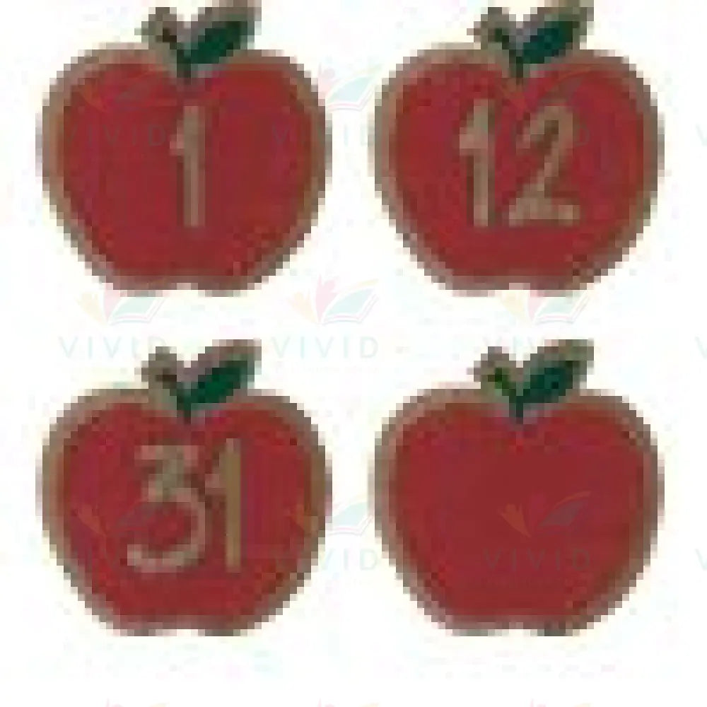 TCR8701 Apple English Calendar Cards - 2.5’’ - Calendars