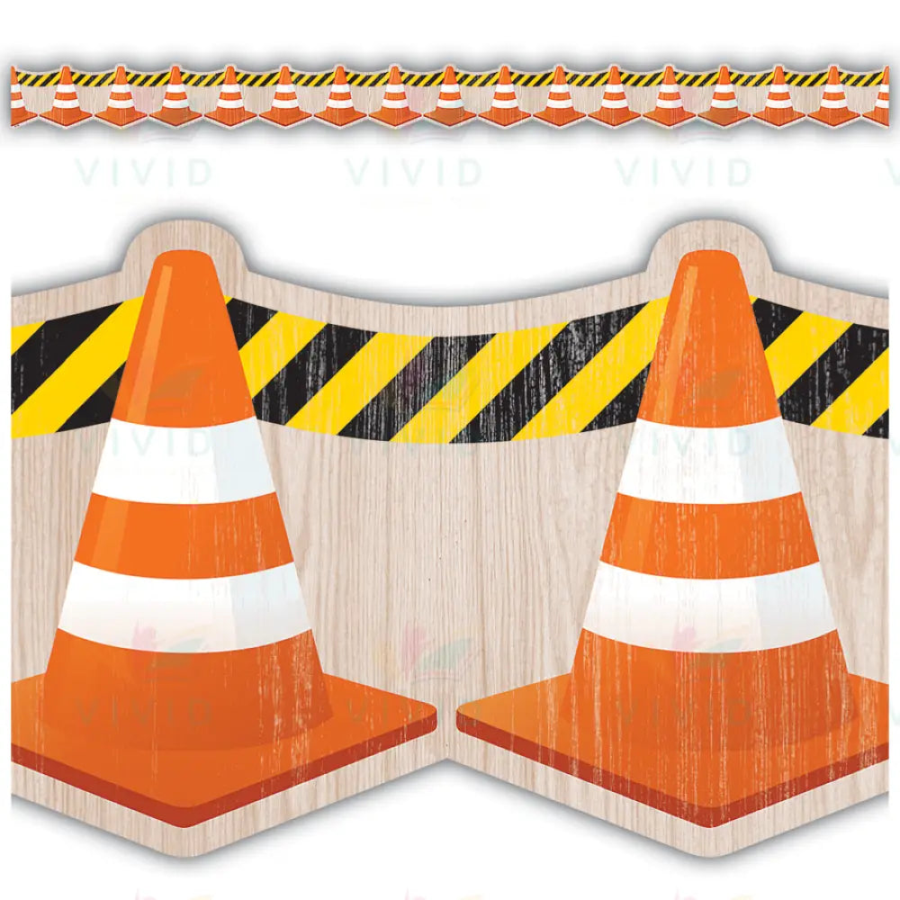 TCR8741 CONSTRUCTION CONE BORDER - Bulletin Trimmers