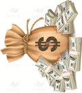 VA4003 SACK WITH MONEY ACCENT - Approximately 6’’ - Accent