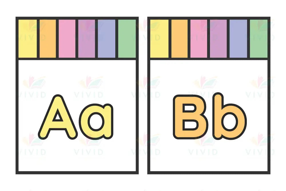 VAB002 ABC Cards - 8.5x11 - Learning Charts English