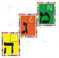 VAB102 Aleph Bais Posters Script and Lushen Kodesh Letters - 8.5x11’’ - Learning Charts Yiddish