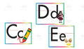 VAB1707 ABC Sheets with pictures - 8.5x11’’ - Learning Charts English