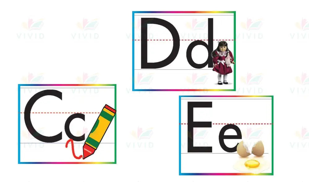 VAB1707 ABC Sheets with pictures - 8.5x11’’ - Learning Charts English