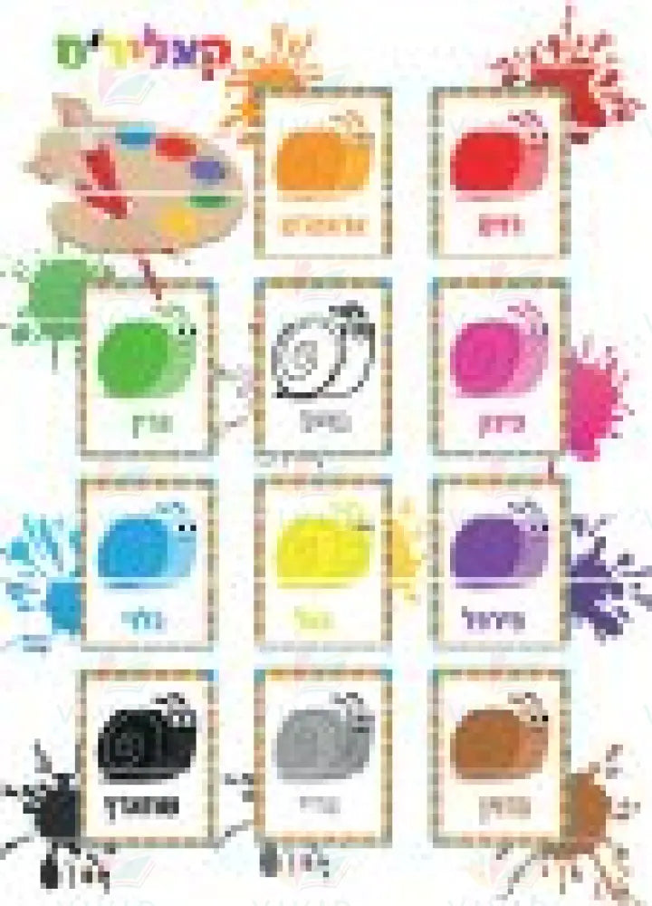VBT121 Color Snail - 12x18’’ - Learning Charts Yiddish
