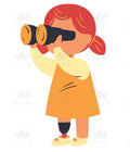 VCP005 BINOCULAR GIRL - 24x28 - Centerpieces