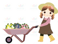 VCP006 GARDEN GIRL - 24x28 - Centerpieces