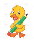 VCP012 DUCK WITH PENCIL - 24x28 - Centerpieces