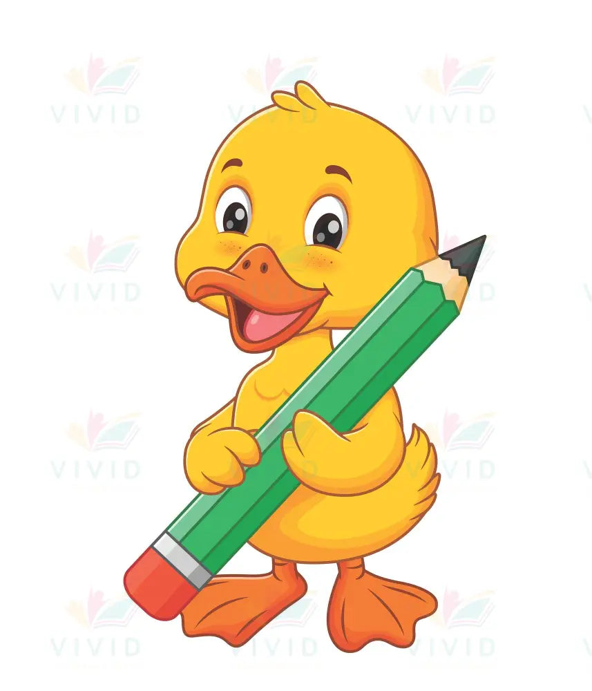 VCP012 DUCK WITH PENCIL - 24x28 - Centerpieces