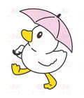 VCP029 DUCK IN THE RAIN - 24x28 - Centerpieces