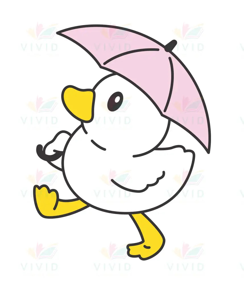 VCP029 DUCK IN THE RAIN - 24x28 - Centerpieces