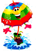 VCP1212 ANIMATED UMBRELLA - 24x28 - Centerpieces