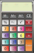 VCP1244 CALCULATOR - 24x28 - Centerpieces