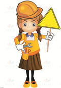 VCP1290 CONSTRUCTION GIRL - 24x28 - Centerpieces