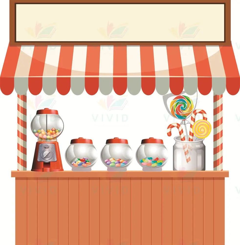 VCP2126 CANDY STAND BLANK SIGN - Centerpieces
