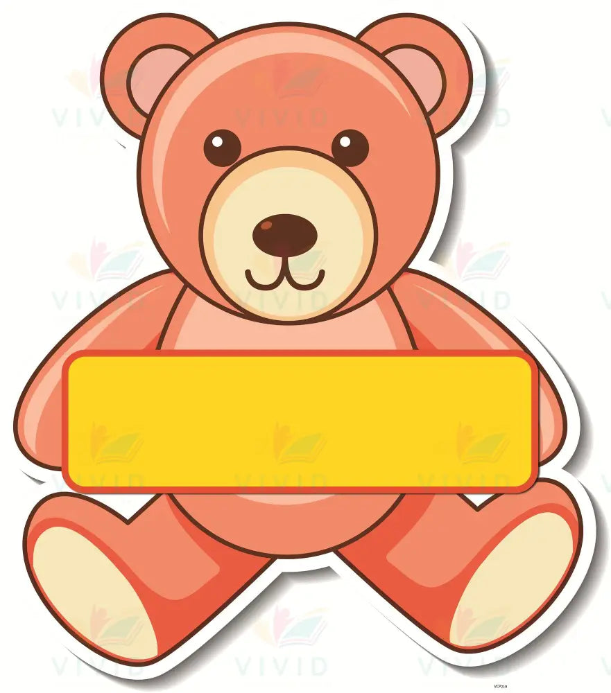 VCP218 BEAR WITH BLANK - Centerpieces
