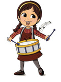 VCP290 GIRL WITH DRUM