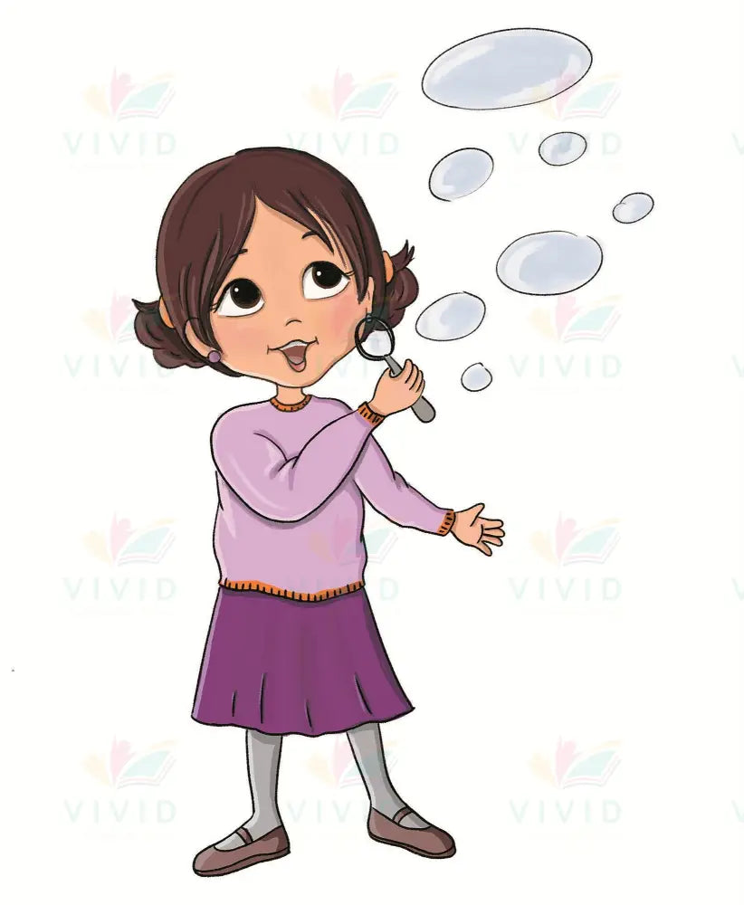 VCP291 BUBBLE GIRL - 24x28 - Centerpieces