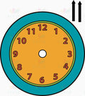 VCP3344 CLOCK WITH HANDLES - 24x28 - Centerpieces